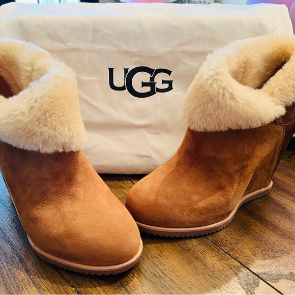 UGG Shoes - UGG wedge boots. Mint condition!